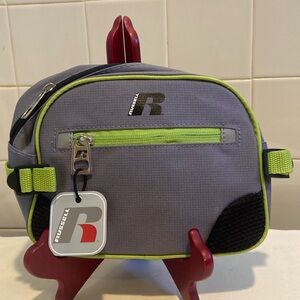 💙NWT Russell  Fanny Pack Waist Bag gray green black mesh adjustable strap